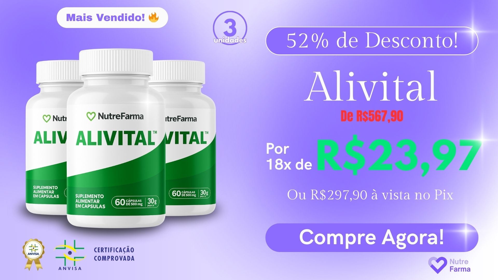 3 unidades Alivital