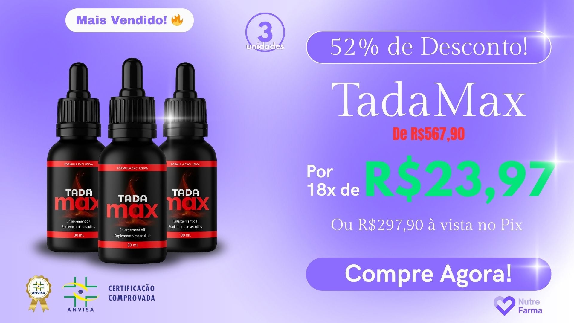 3 unidades TADA MAX