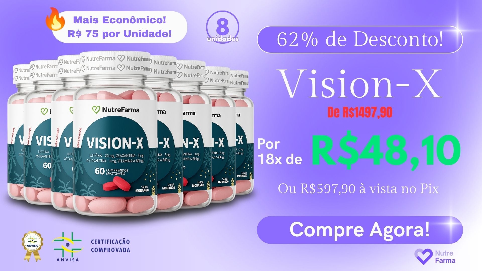 8 unidades Vision X